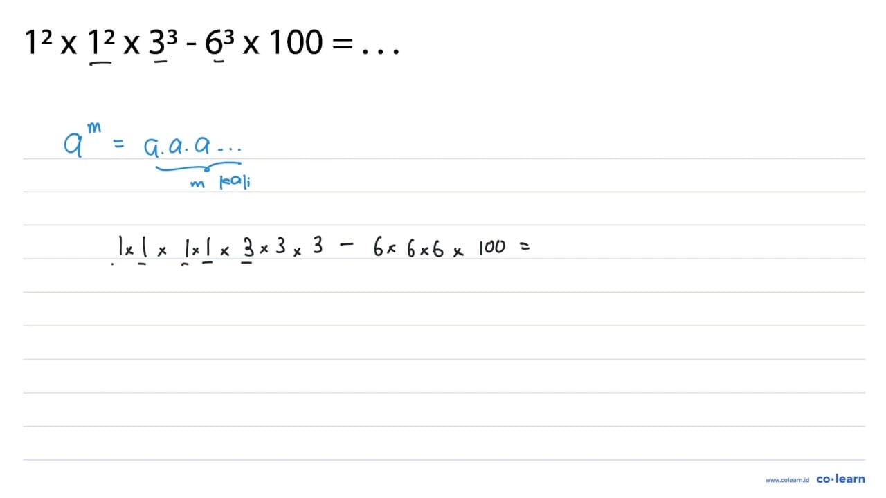 1^2 x 1^2 x 3^3 - 6^3 x 100 = ...