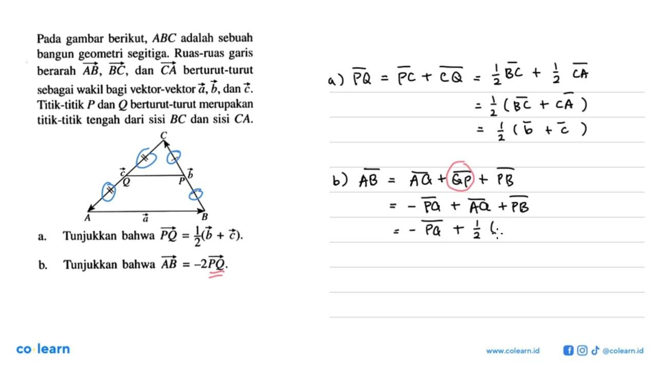 Pada gambar berikut, ABC adalah sebuah bangun geometri