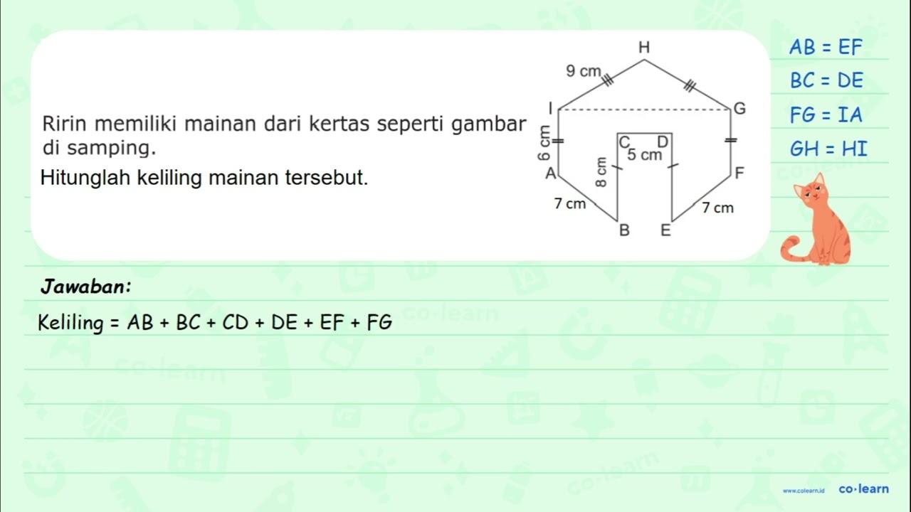 Ririn memiliki mainan dari kertas seperti gambar di