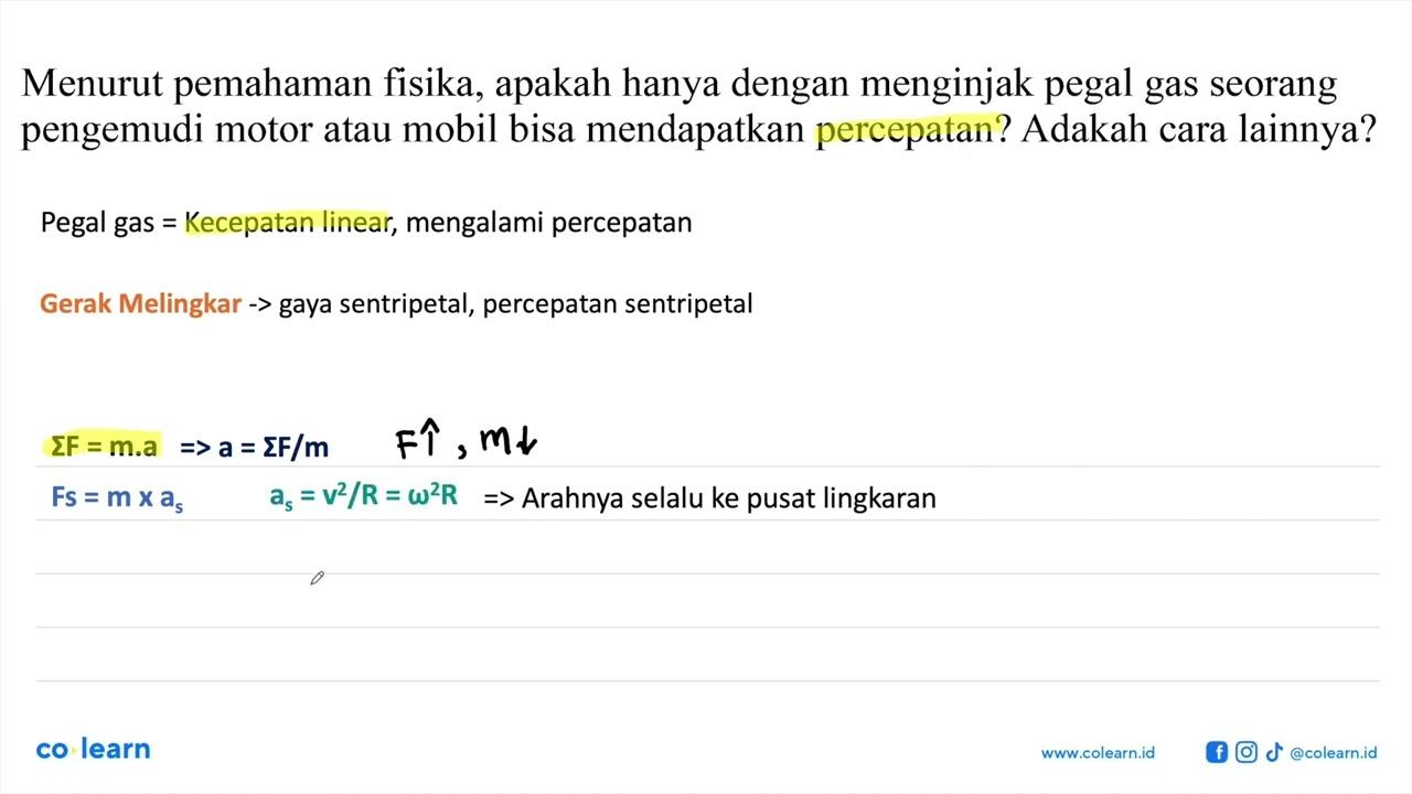 Menurut pemahaman fisika, apakah hanya dengan menginjak