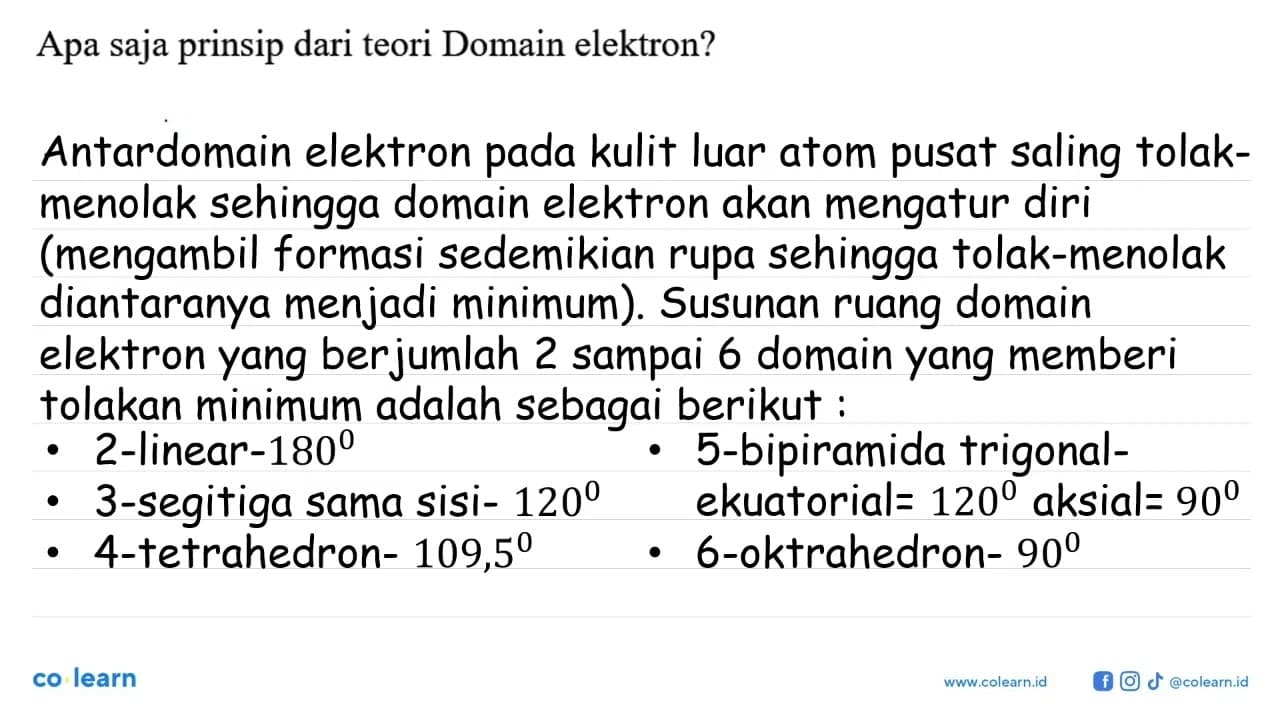 Apa saja prinsip dari teori Domain elektron?