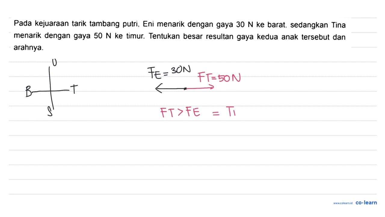 Pada kejuaraan tarik tambang putri, Eni menarik dengan gaya