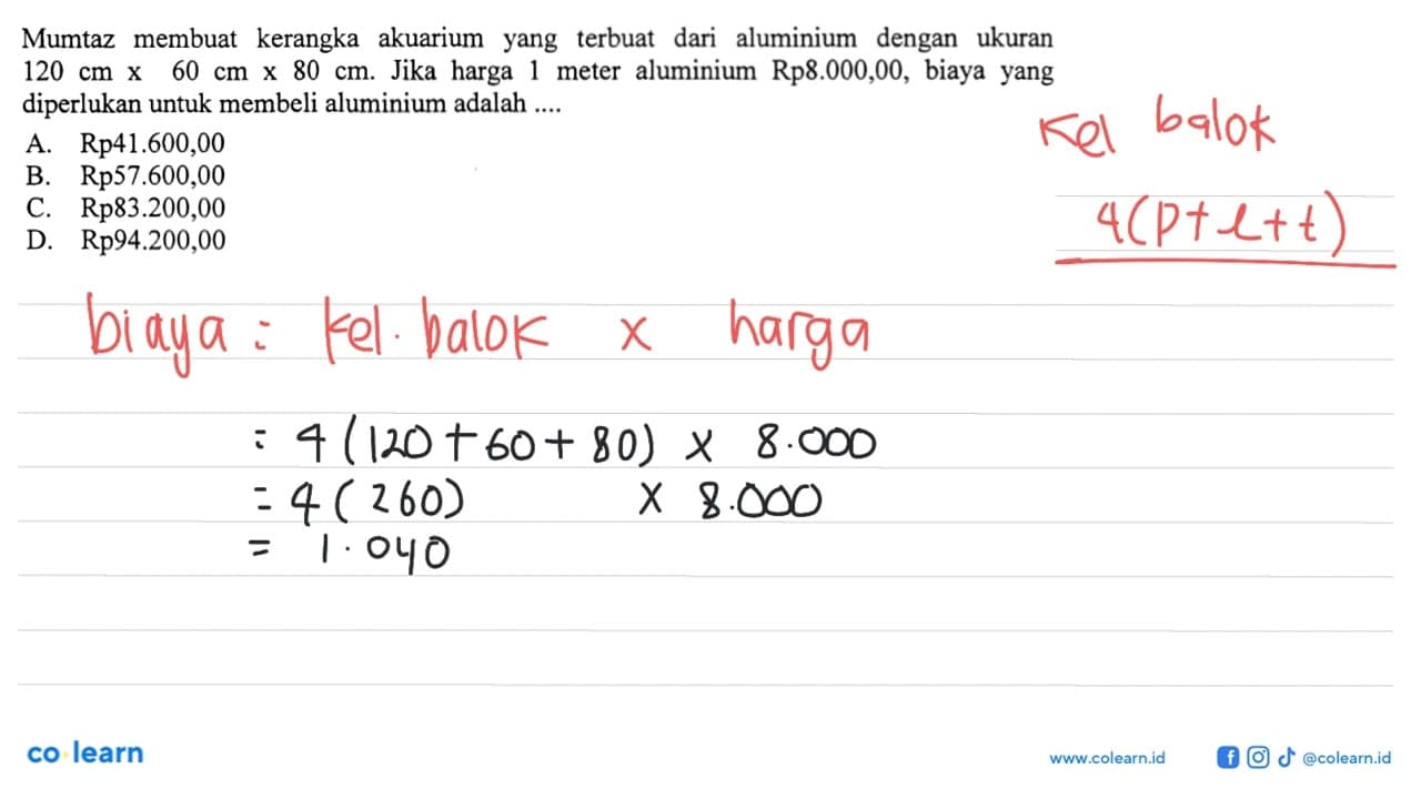 Mumtaz membuat kerangka akuarium yang terbuat dari