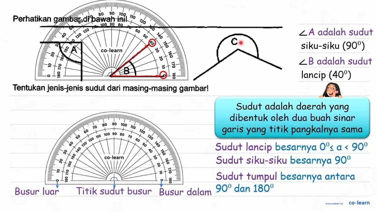 Perhatikan gambar di bawah ini! A B C Tentukan jenis-jenis