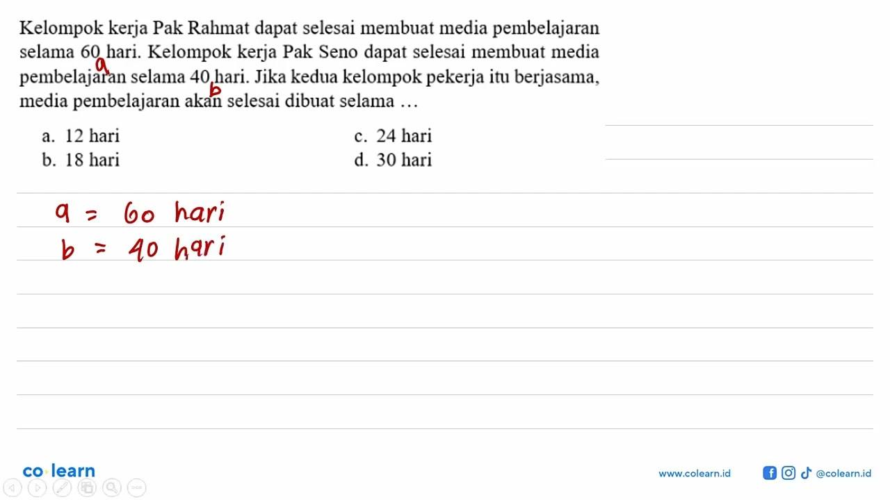 Kelompok kerja Pak Rahmat dapat selesai membuat media