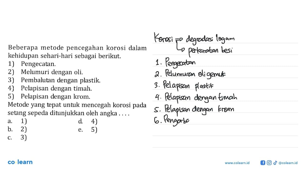 Beberapa metode pencegahan korosi dalam kehidupan