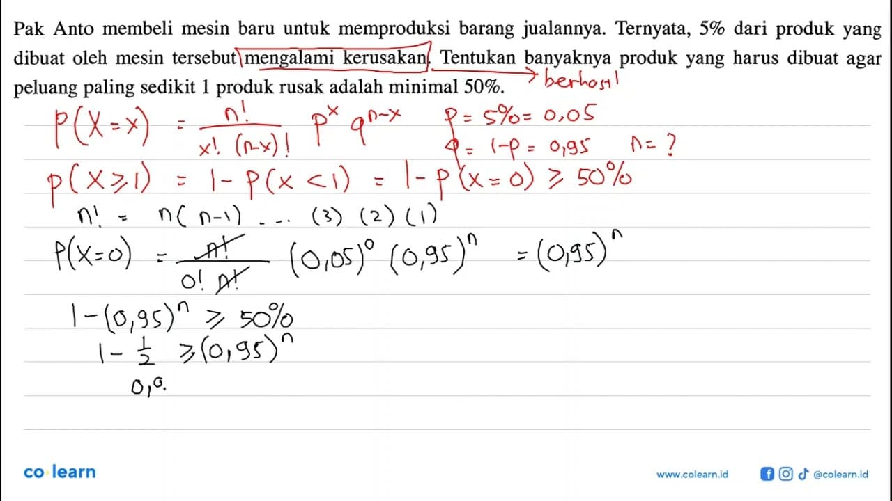 Pak Anto membeli mesin baru untuk memproduksi barang