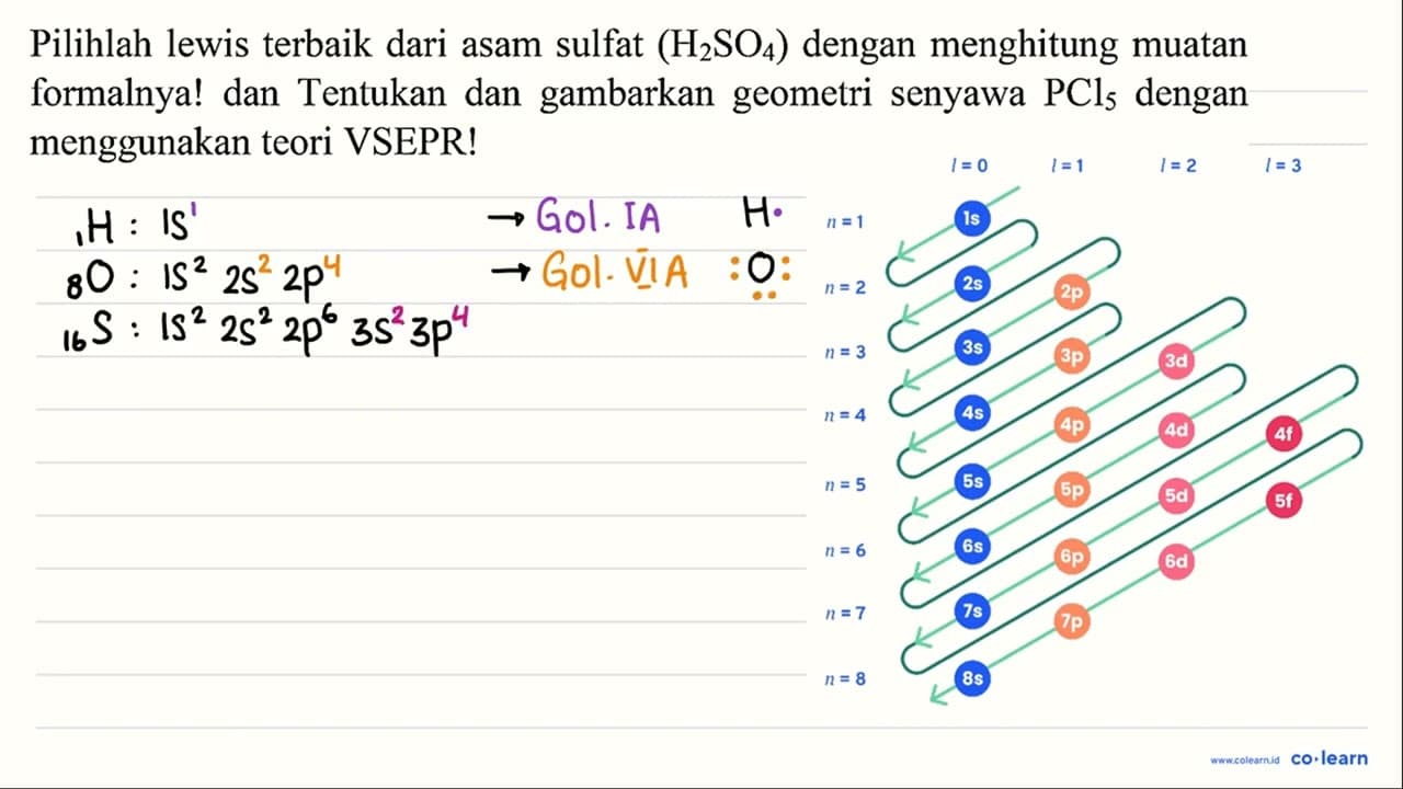 Pilihlah lewis terbaik dari asam sulfat (H_(2) SO_(4))