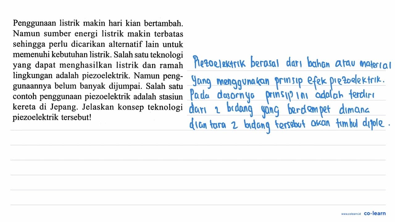 Penggunaan listrik makin hari kian bertambah. Namun sumber