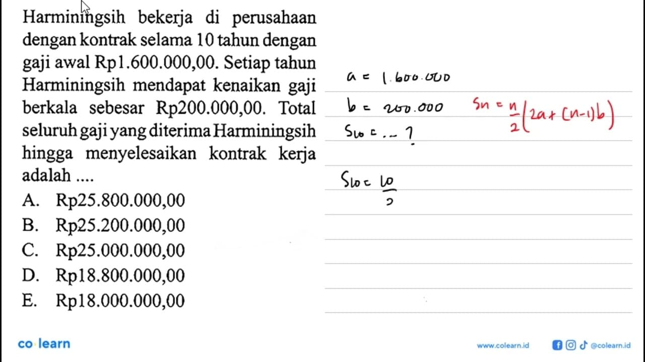 Harminingsih bekerja di perusahaan dengan kontrak selama 10