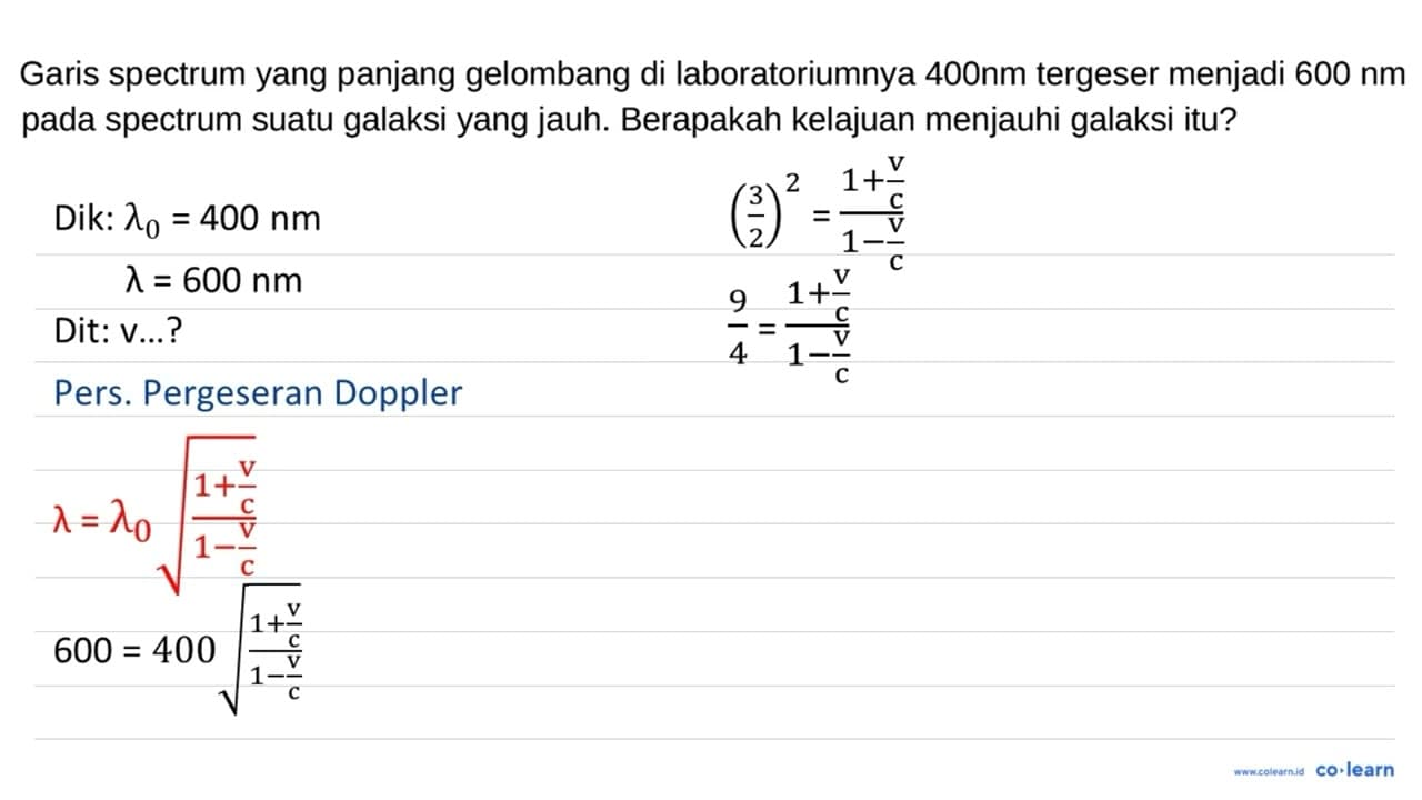 Garis spectrum yang panjang gelombang di laboratoriumnya