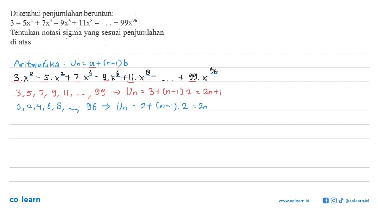 Dike-ahui penjumlahan beruntun: