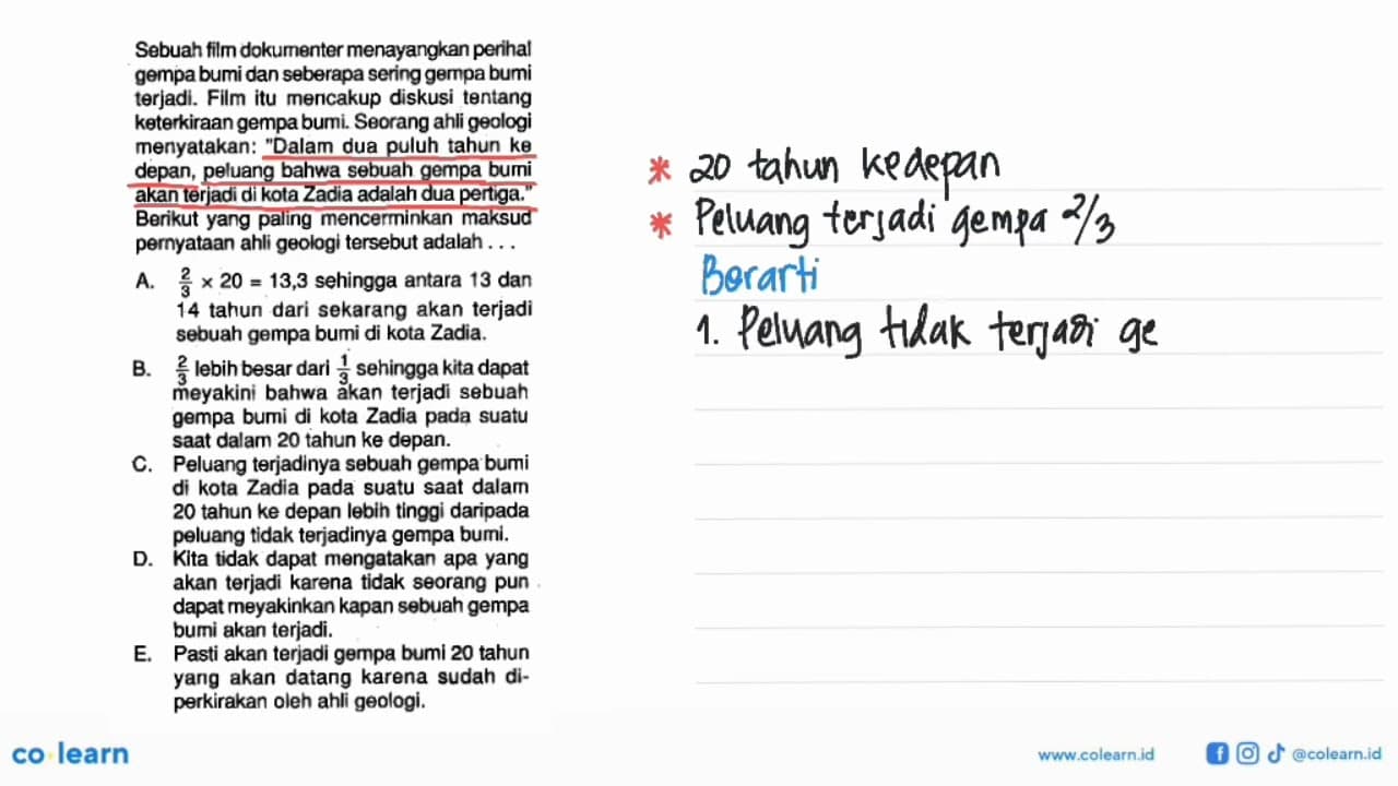 Sebuah film dokumenter menayangkan perihal gempa bumi dan