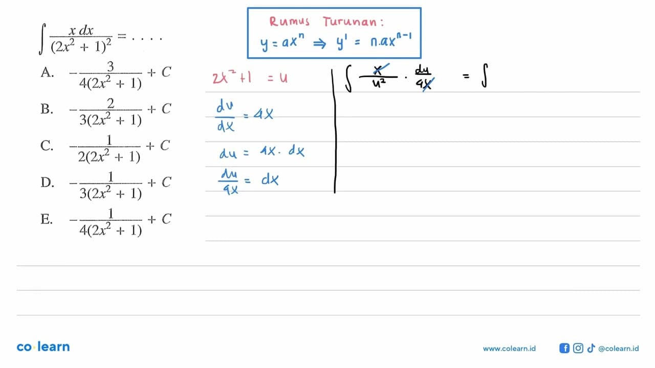 integral x dx/(2 x^2+ 1)^2= ....