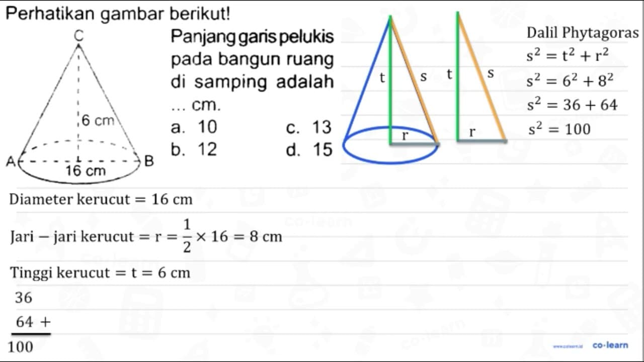 Perhatikan gambar berikut! Panjanggaris pelukis pada bangun