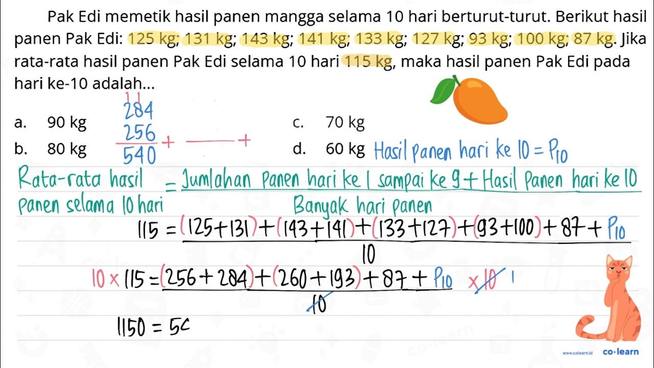 Pak Edi memetik hasil panen mangga selama 10 hari