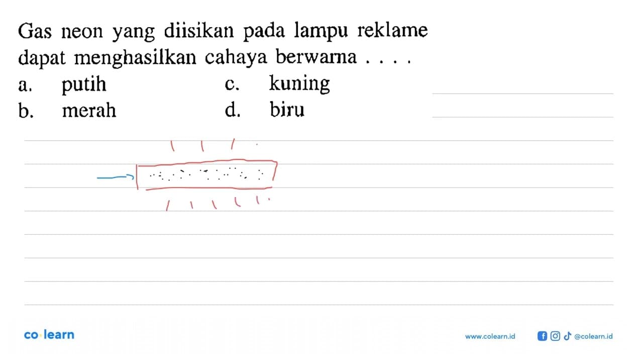 Gas neon yang diisikan pada lampu reklame dapat