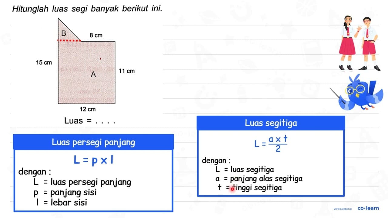 Hitunglah luas segi banyak berikut ini.