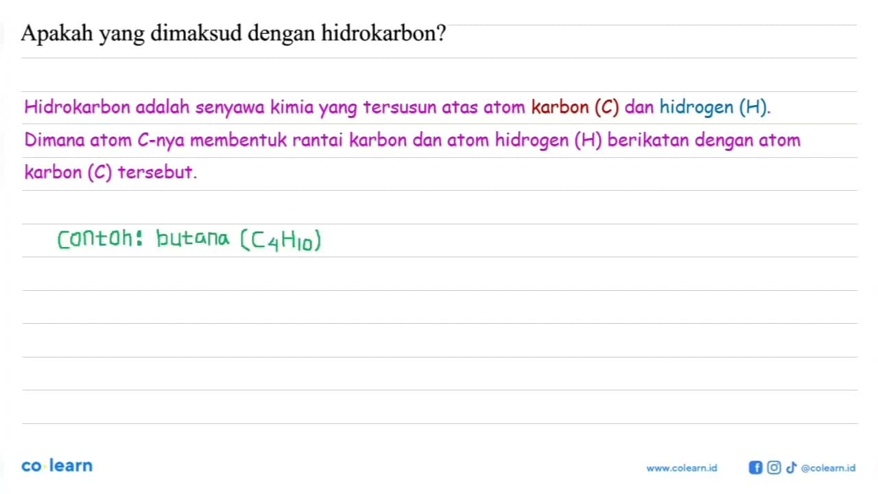 Apakah yang dimaksud dengan hidrokarbon?