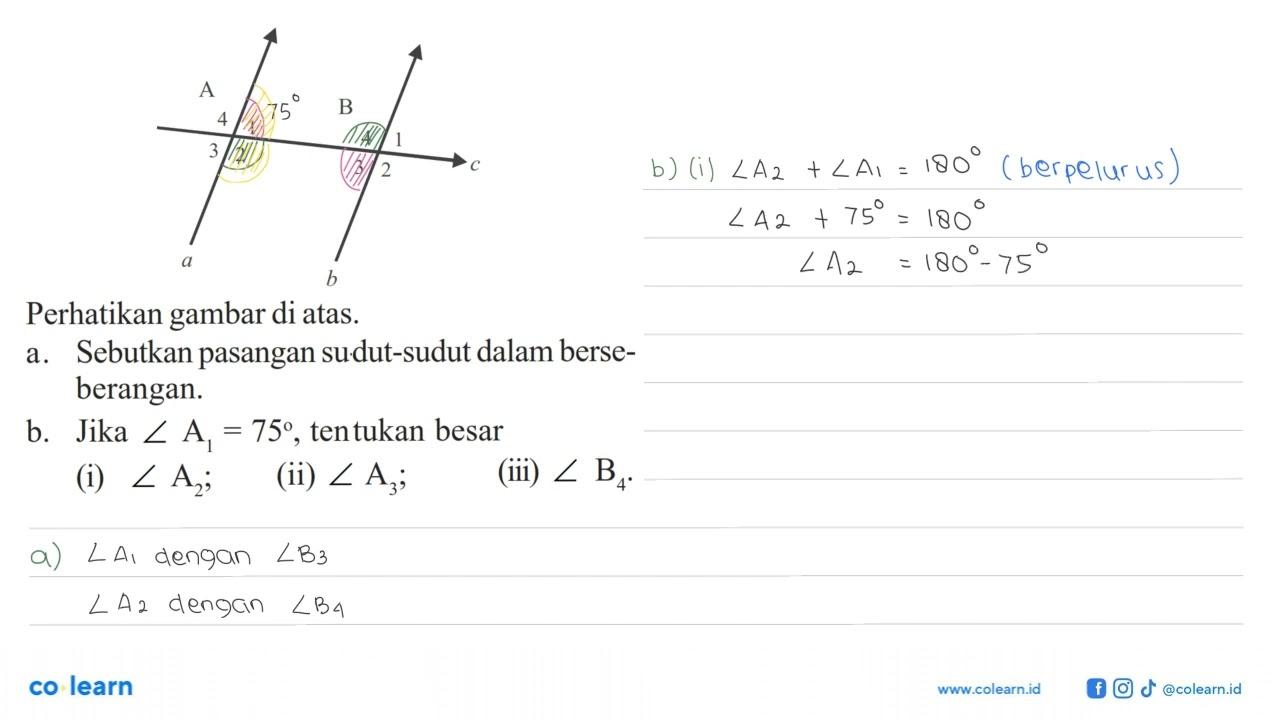 Perhatikan gambar di atas. A 4 3 2 1 a B 4 3 2 1 b c a.