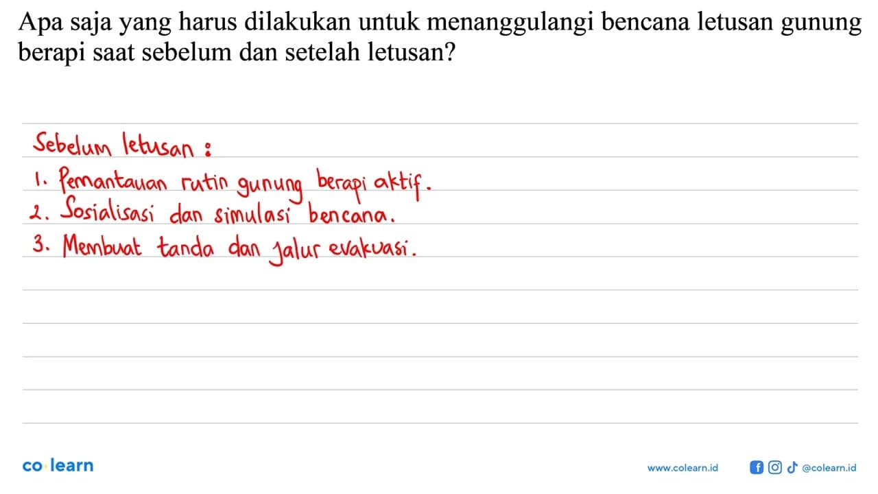 Apa saja yang harus dilakukan untuk menanggulangi bencana