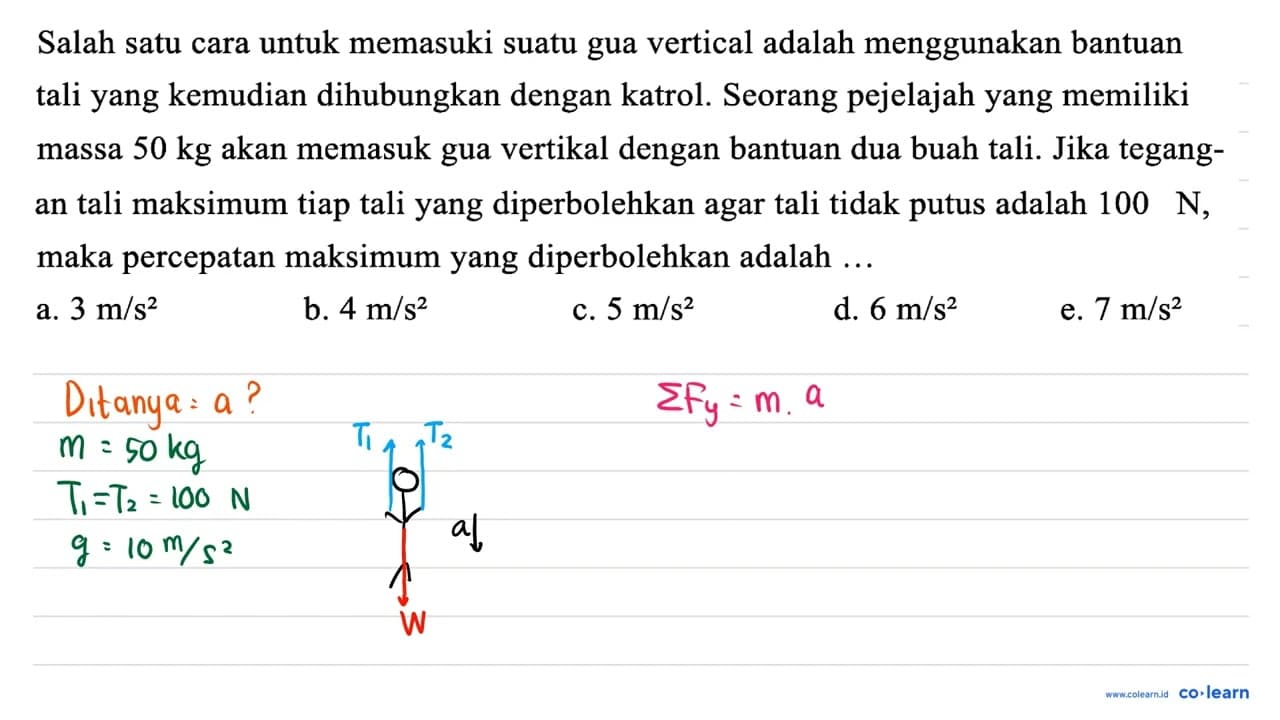 Salah satu cara untuk memasuki suatu gua vertical adalah