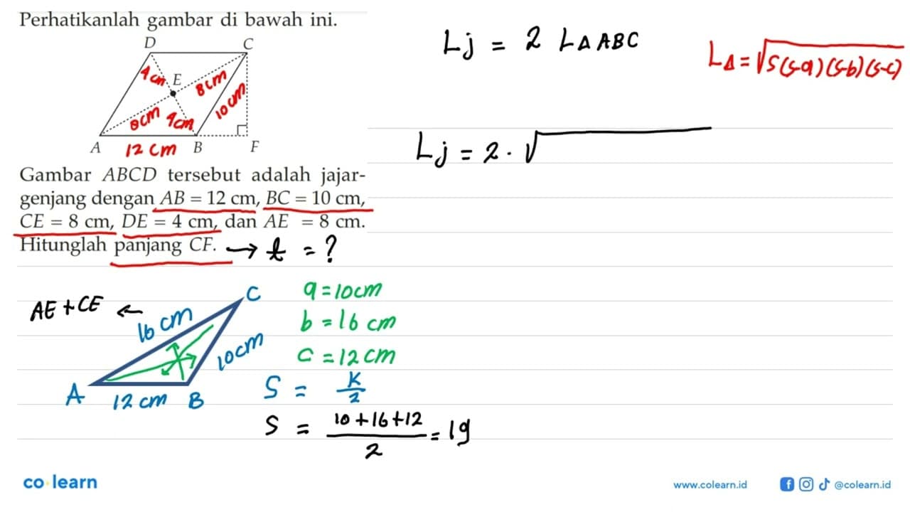 Perhatikanlah gambar di bawah ini.Gambar ABCD tersebut