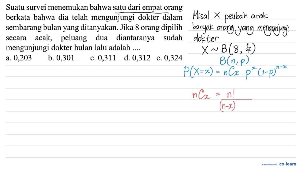 Suatu survei menemukan bahwa satu dari empat orang berkata