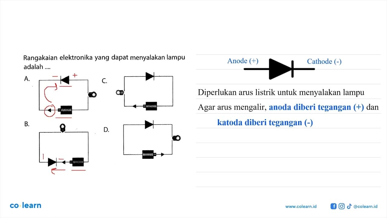 Rangakaian elektronika yang dapat menyalakan lampu adalah