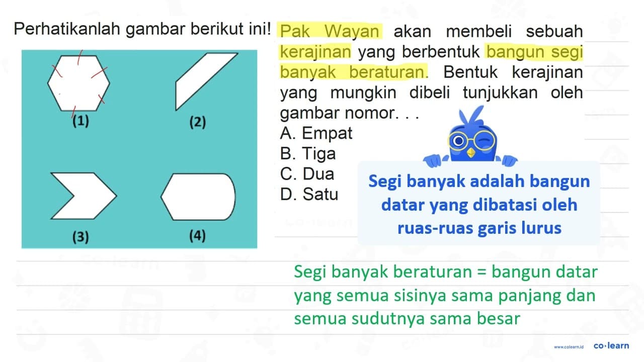 Perhatikanlah gambar berikut ini! Pak Wayan akan membeli