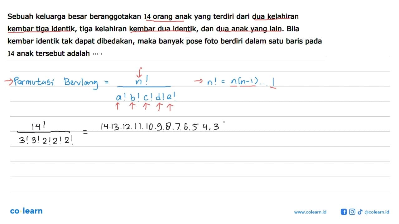 Sebuah keluarga besar beranggotakan 14 orang anak yang