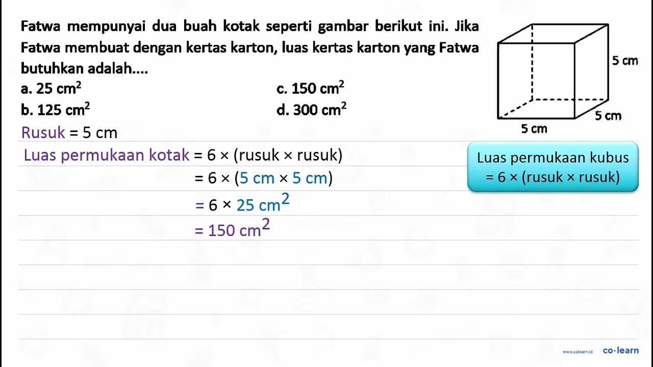 Fatwa mempunyai dua buah kotak seperti gambar berikut ini.