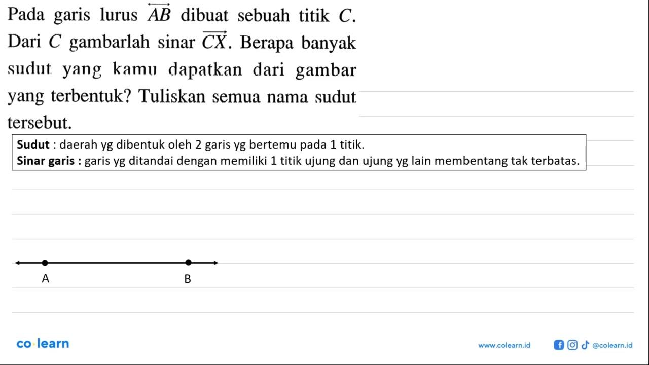 Pada garis lurus vektor AB dibuat sebuah titik C. Dari C