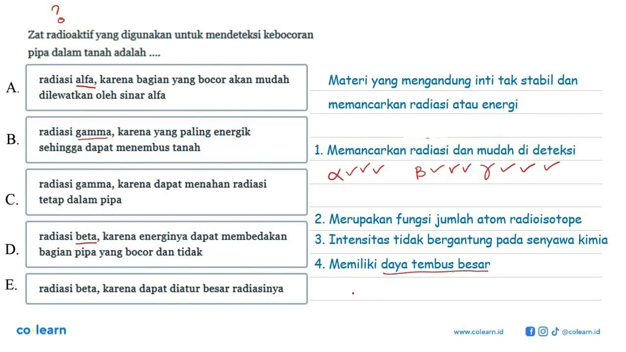 Zat radioaktif yang digunakan untuk mendeteksi kebocoran