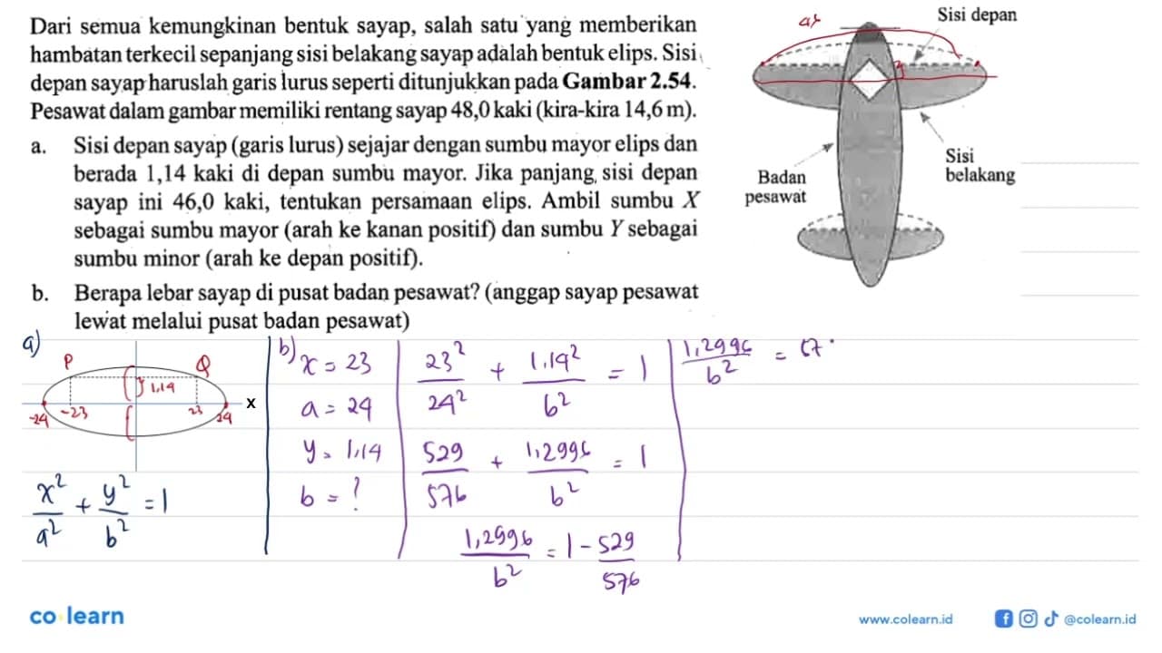 Dari semua kemungkinan bentuk sayap, salah satu yang