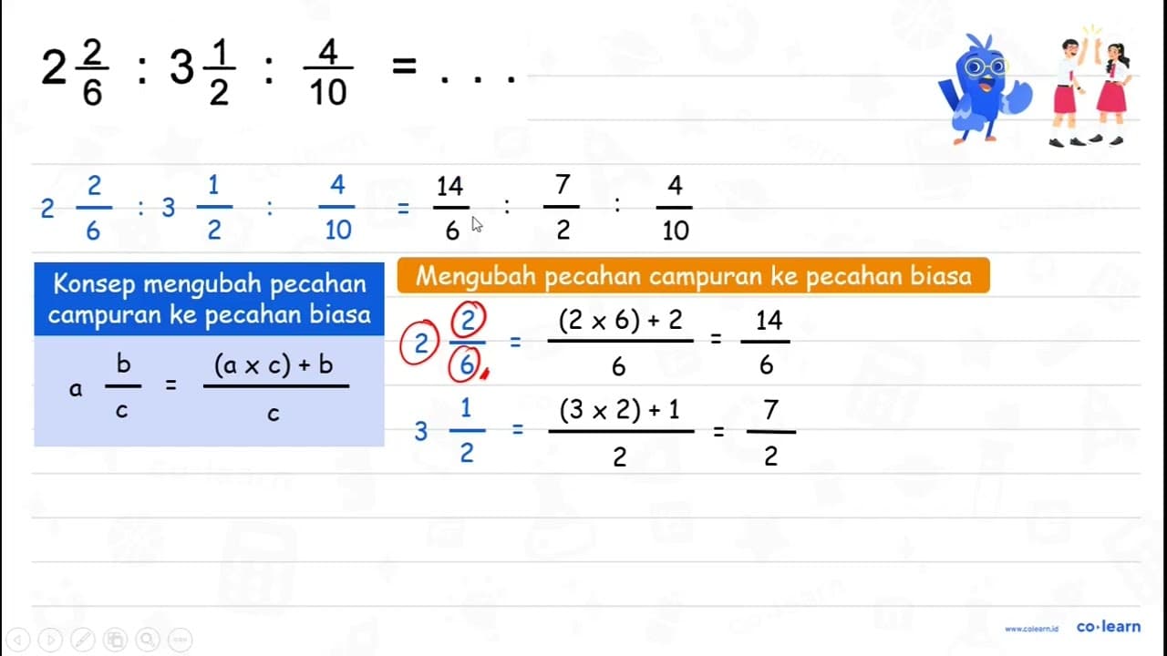 2 (2)/(6): 3 (1)/(2): (4)/(10)=...