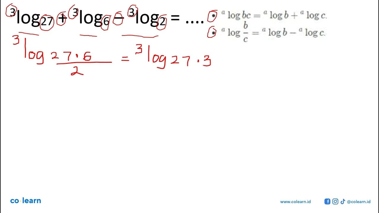 3log27+3log6-3log2= ....