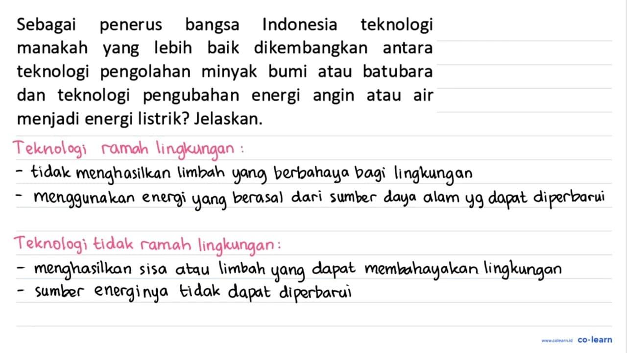 Sebagai penerus bangsa Indonesia teknologi manakah yang