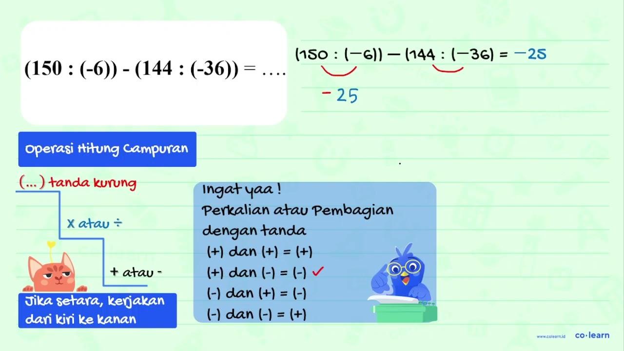 (150:(-6))-(144:(-36))=...