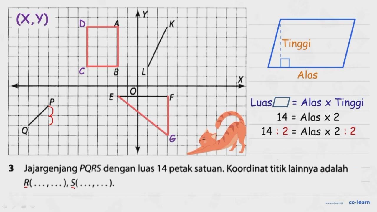 Lengkapilah bangun datar dengan sisi berikut. Tuliskan pula