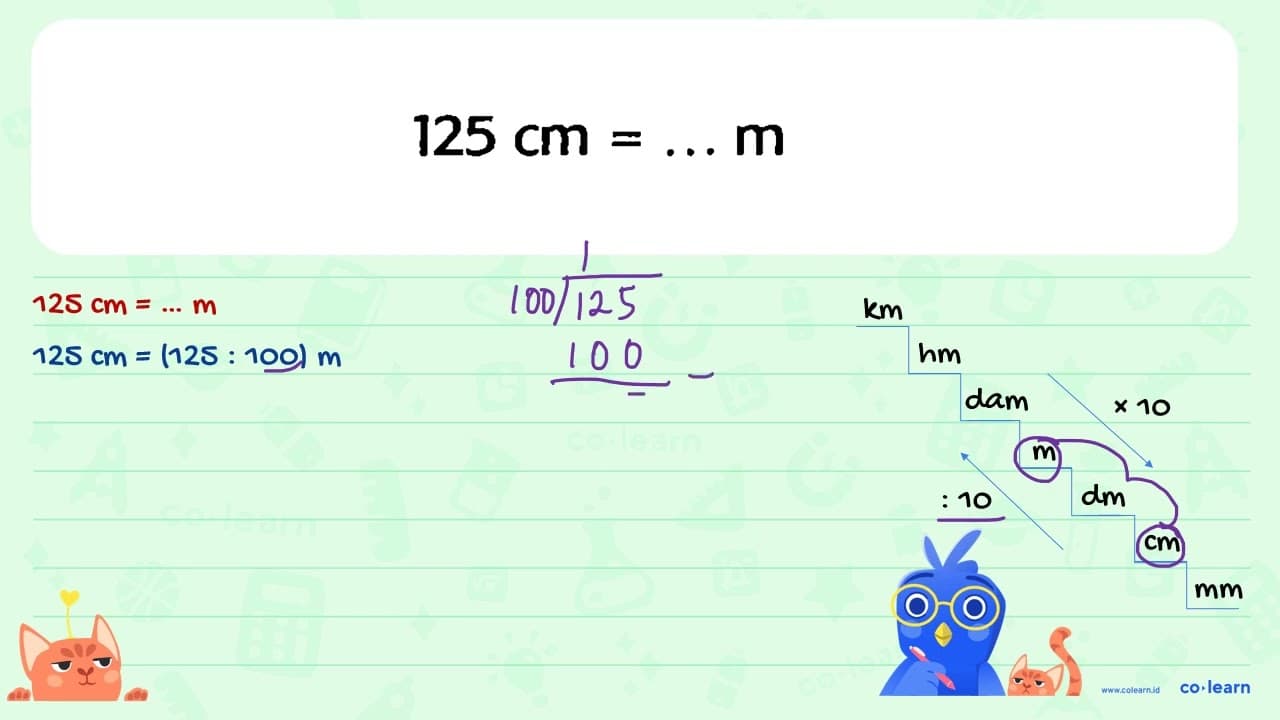 125 cm=... m