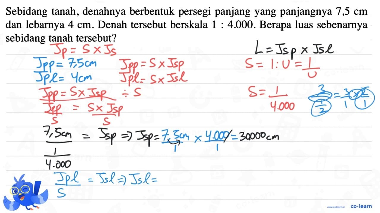 Sebidang tanah, denahnya berbentuk persegi panjang yang