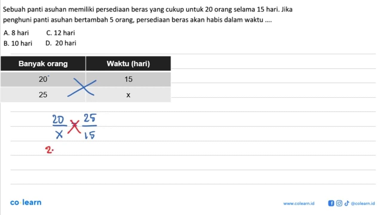 Sebuah panti asuhan memiliki persediaan beras yang cukup