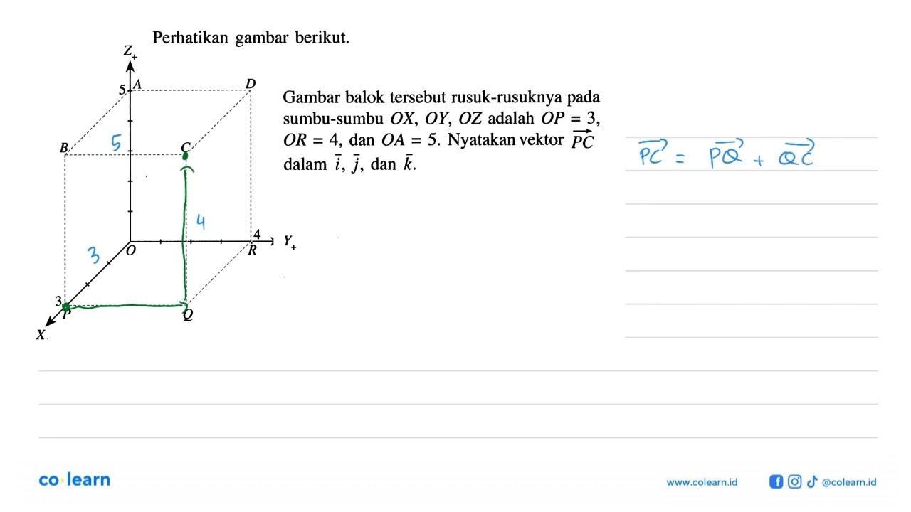 Perhatikan gambar berikutZ 5 A D B C D 4 R Y 3 P Q X