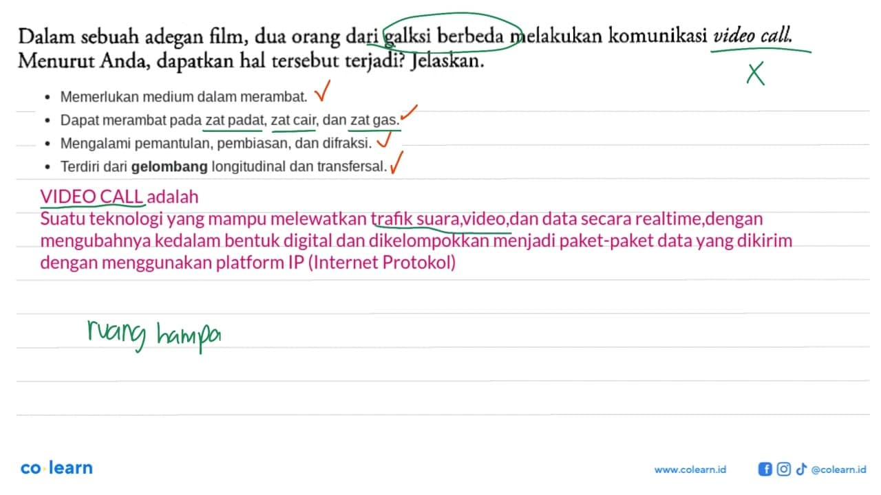 Dalam sebuah adegan film, dua orang dari galaksi berbeda