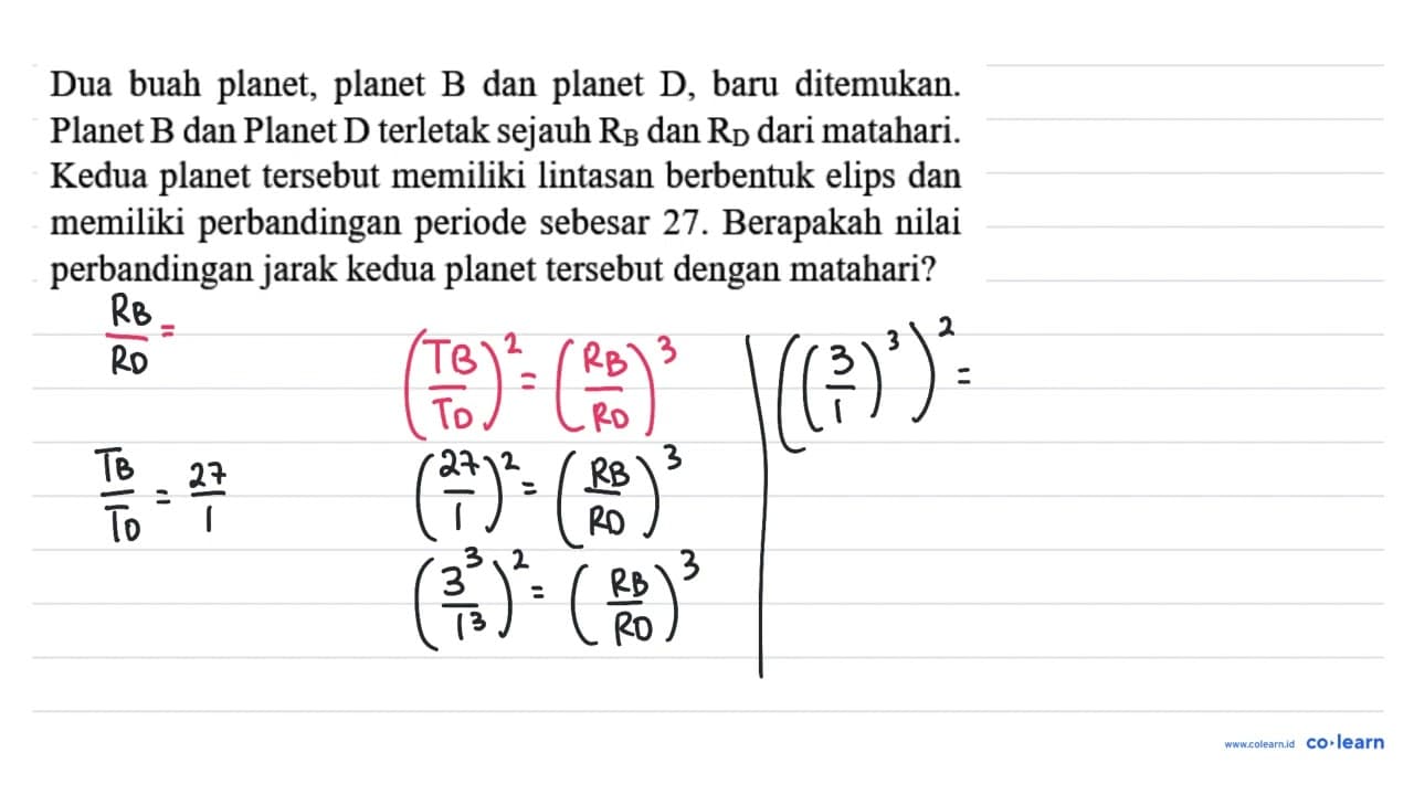 Dua buah planet, planet B dan planet D, baru ditemukan.