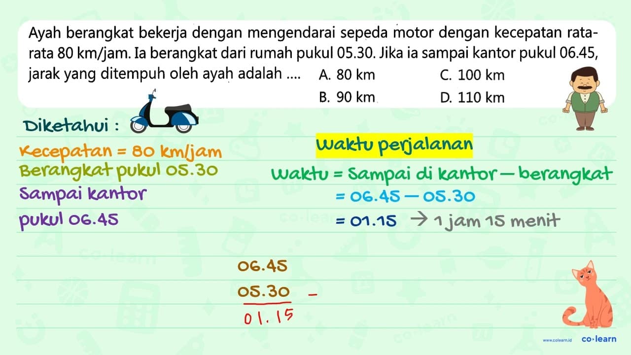 Ayah berangkat bekerja dengan mengendarai sepeda motor