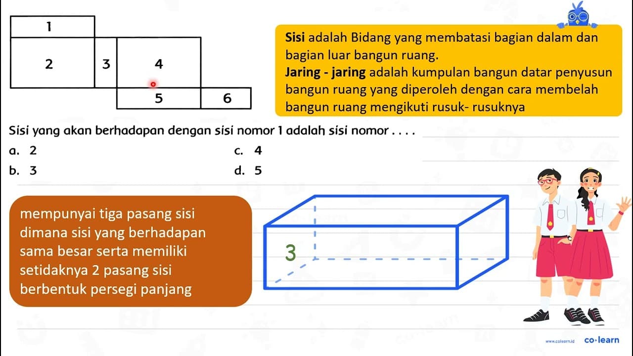 1 {2)/(|c|)/() 2 3 4 {2)/(|)/() {1)/(|c)/(6) Sisi yang akan