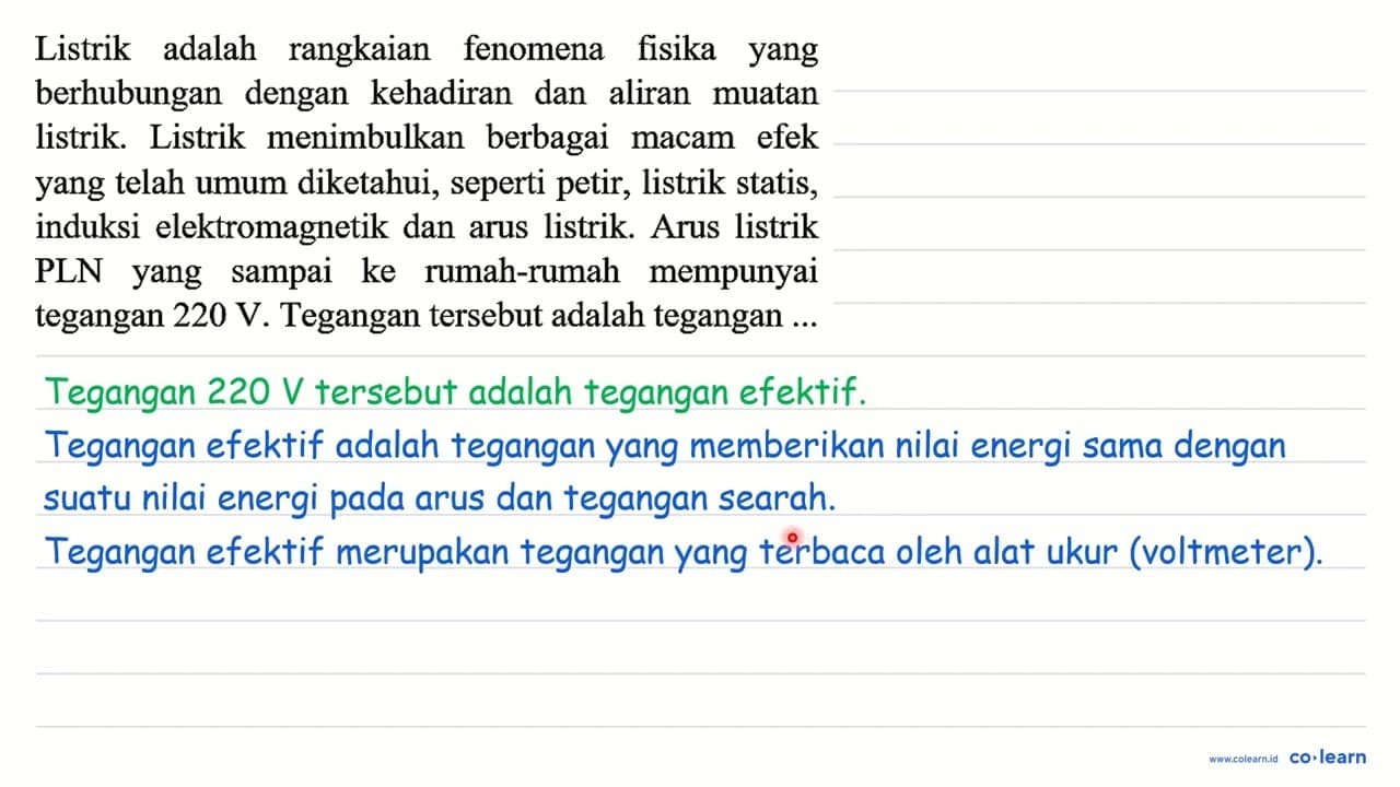 Listrik adalah rangkaian fenomena fisika yang berhubungan