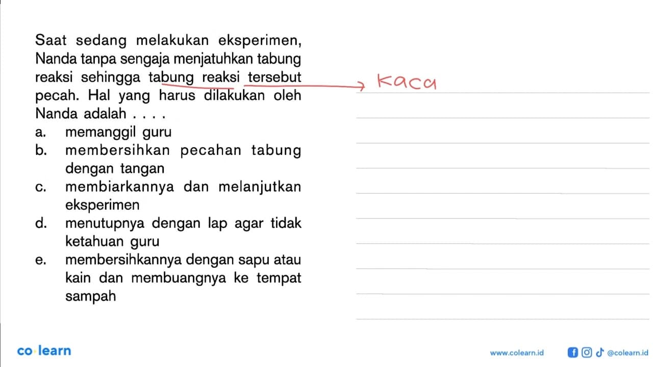 Saat sedang melakukan eksperimen, Nanda tanpa sengaja